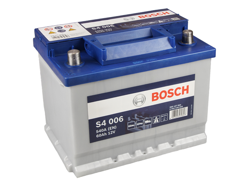 BOSCH Starterbatterie S4, 12 V, 60 Ah, 540 A 0092s40060 12V 68Ah 540A für Vaughall SAAB JEEP TOYOTA MITSUBISHI