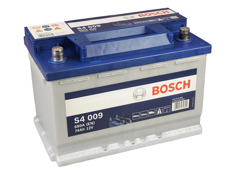BOSCH Starterbatterie S4 12 V, 74 Ah, 680 A 0092s40090 12V 68Ah 680A für LANCIA Opel SAAB Chrysler Peugeot TOYOTA
