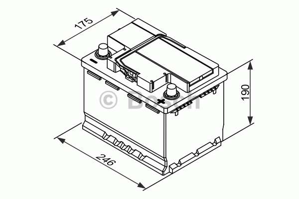 BOSCH Starterbatterie T3 - 12V 55Ah 420A 0092t30050 68Ah für Mercedes