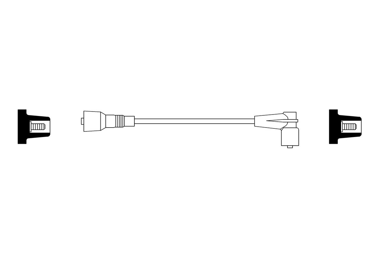 BOSCH Zündleitung 0986356229 Zündspule zum Verteiler für Opel CHEVROLET