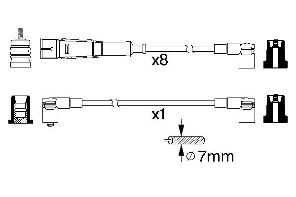 BOSCH Zündleitungssatz 0986356334 für Mercedes