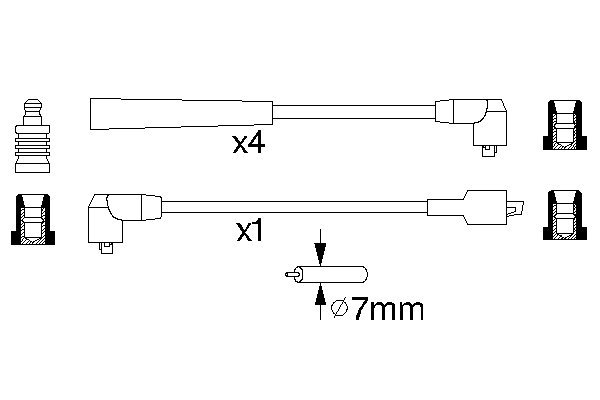 BOSCH Zündleitungssatz 0986356812