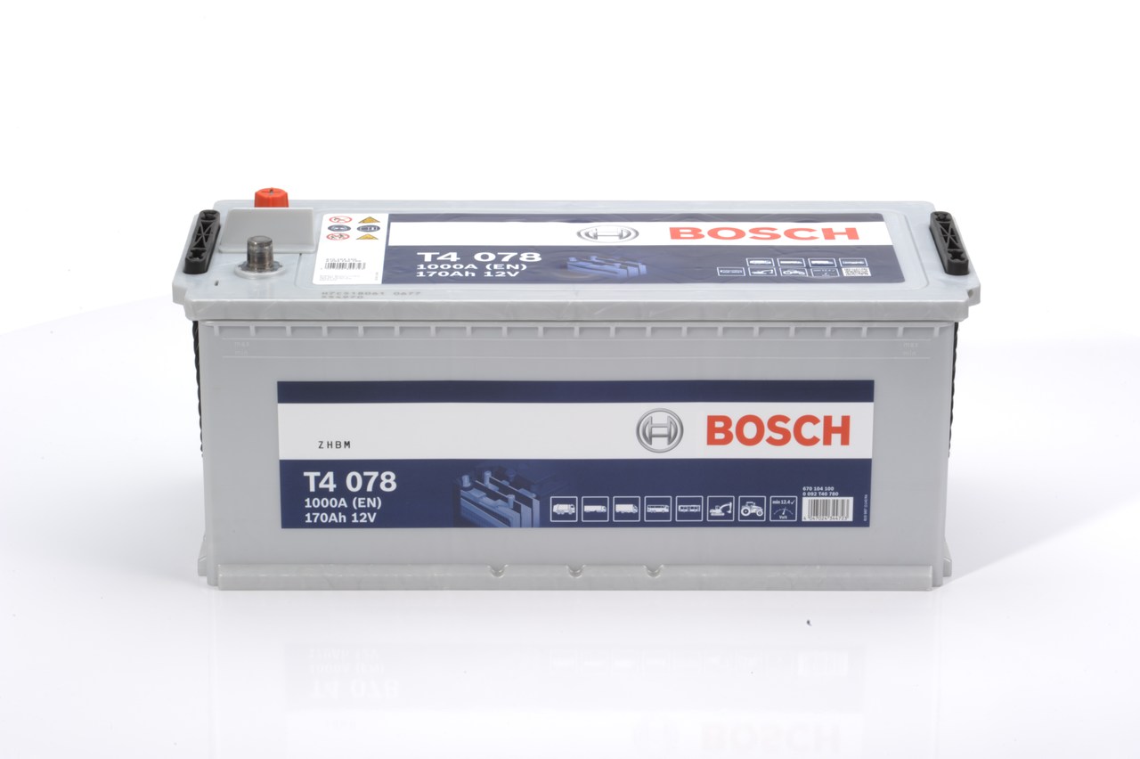 BOSCH Starterbatterie T4 12 V, 170 Ah, 1000 A 0092t40780 12V 68Ah 1000A für Iveco Mercedes