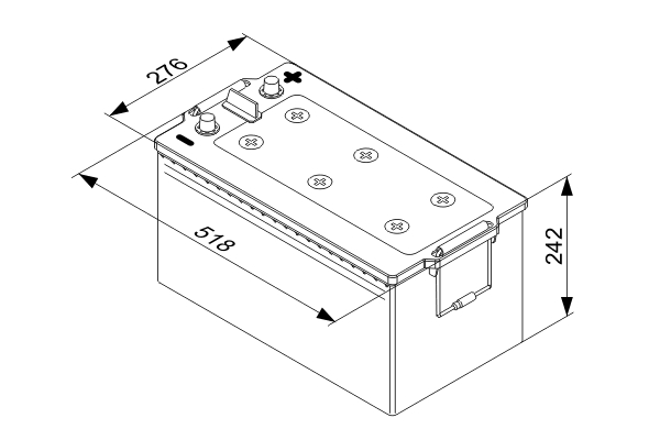 BOSCH Starterbatterie T5, 12 V, 225 Ah, 1150 A 0092t50800 12V 68Ah 1150A für Mercedes DAF Iveco Volvo MAN RENAULT