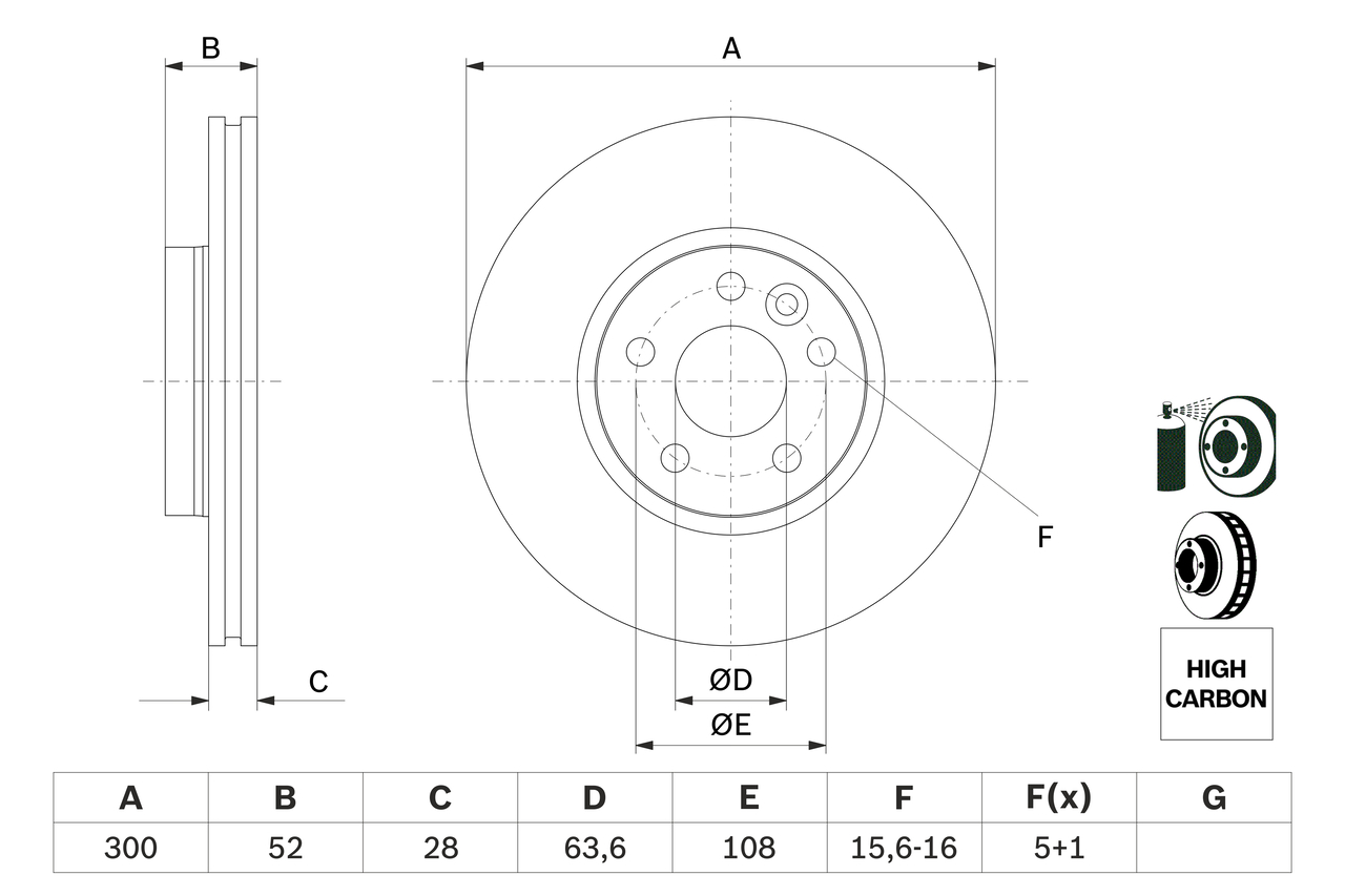 BOSCH Bremsscheibe, Art.-Nr. 0 986 479 261
