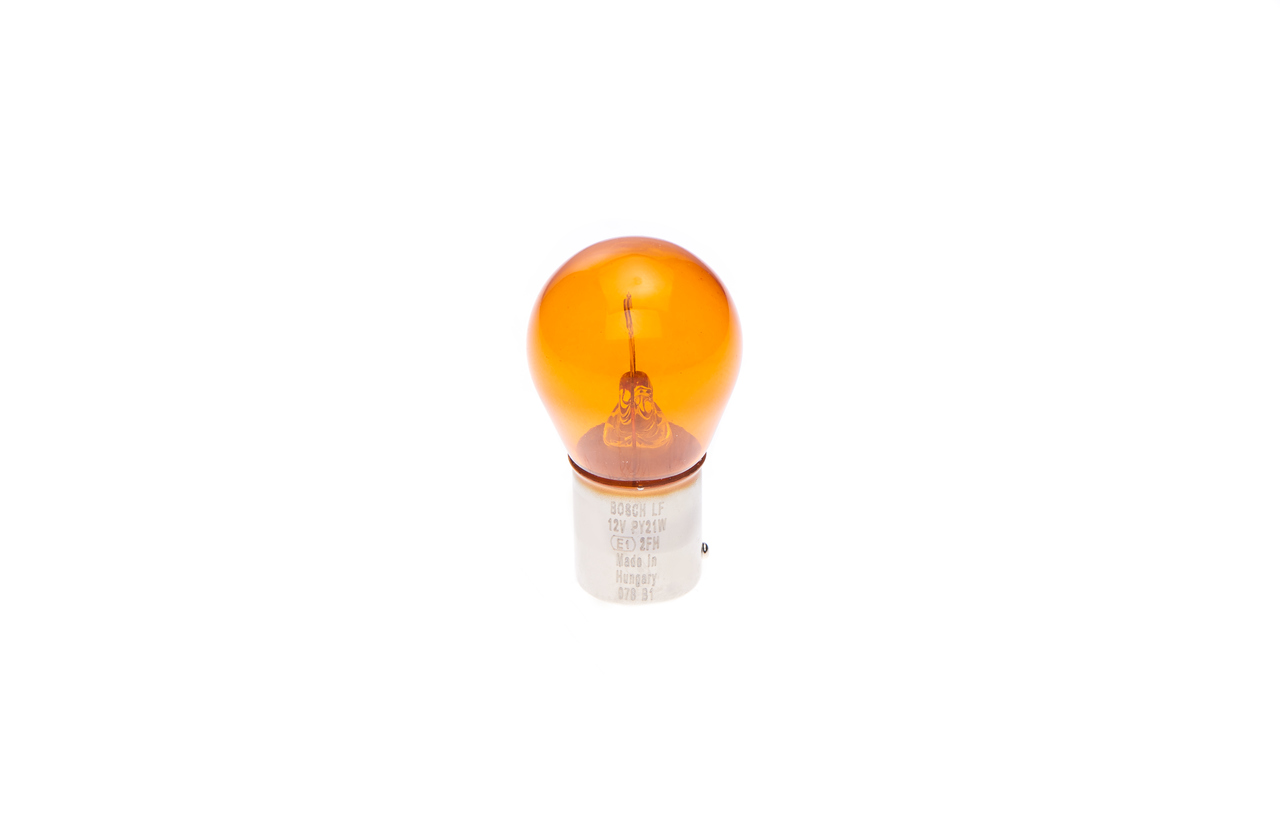 BOSCH Glühlampe, Blinkleuchte 1987302213 PY21W für YAMAHA Volvo Citroën BAIC Iveco VW BMW MAN MITSUBISHI SEAT Skoda RENAULT MASERATI Mercedes HO