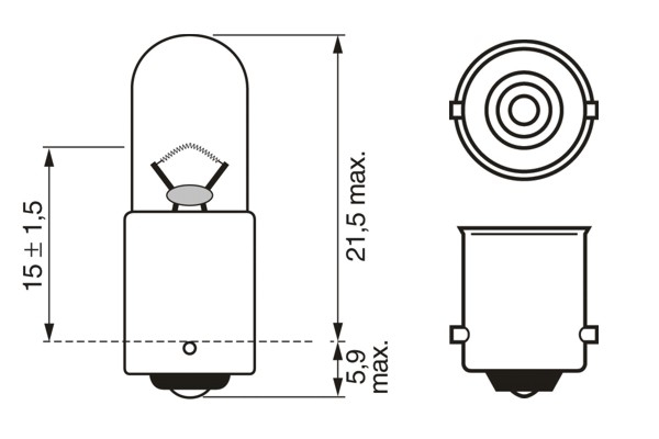 BOSCH Glühlampe, Handschuhfachleuchte 1987302207 T4W für HOBBYCAR Volvo DAF Vaughall TRIUMPH Iveco MAN TOYOTA VW YAMAHA DUCATI
