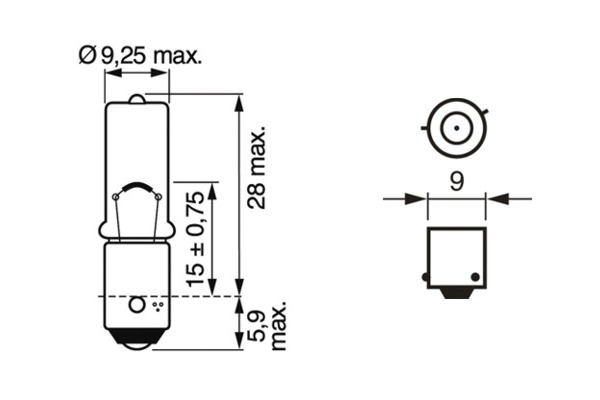 BOSCH Glühlampe, Leseleuchte Glühlampe Pure Light 1987301035 H6W für Mercedes VW
