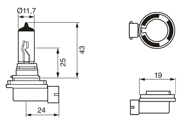 BOSCH Glühlampe Trucklight 1987302481 für MAN Mercedes
