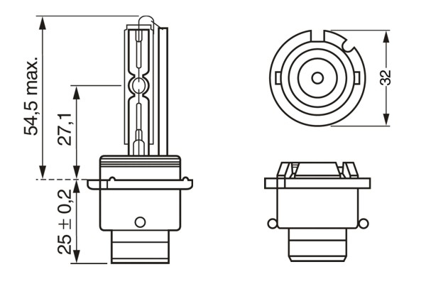 Bosch Glühlampe, Fernscheinwerfer Glühlampe Xenon White Hid 1987302910 D2s (Gasentladungslampe) Für Daf Vaughall Volvo Fiat Iveco Man Mazda Mercedes