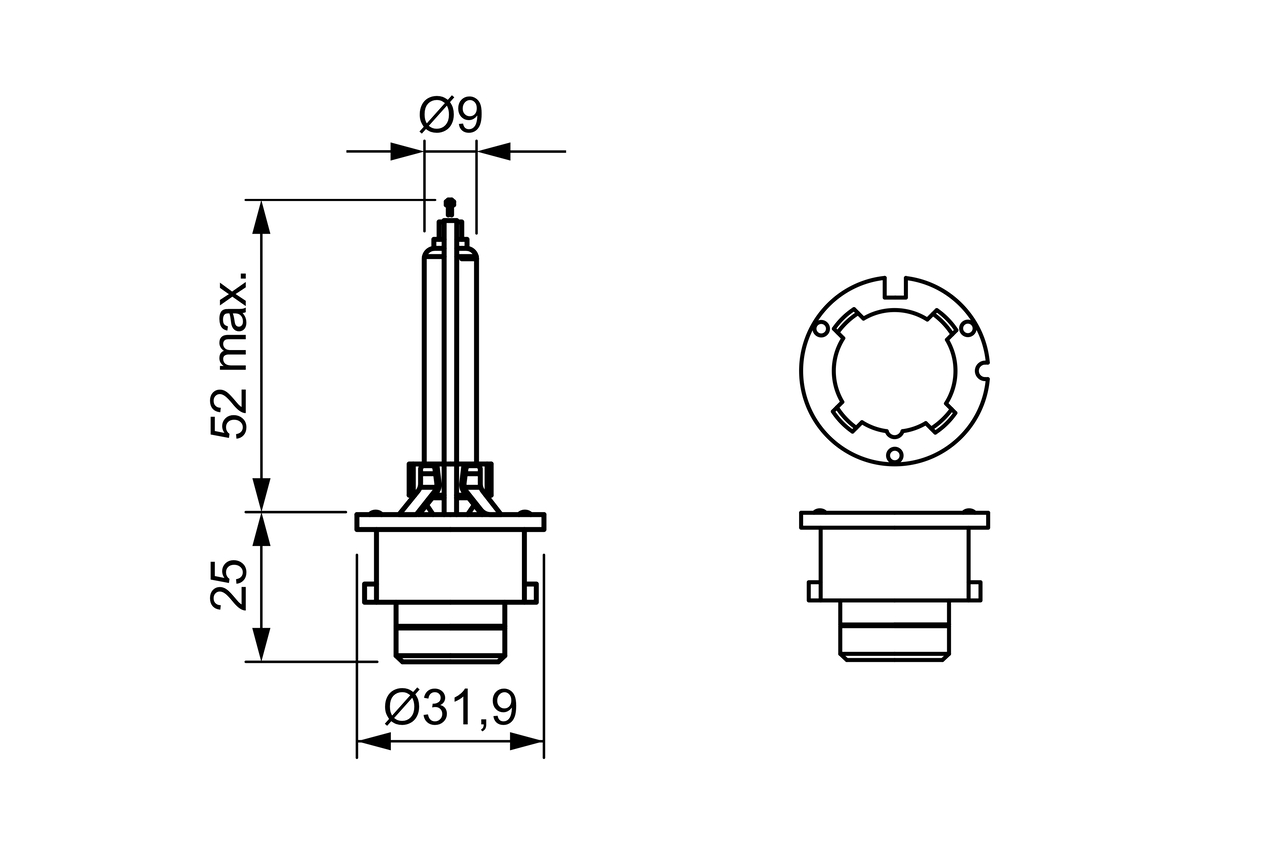 BOSCH Glühlampe, Hauptscheinwerfer 1987302906 D4S (Gasentladungslampe)