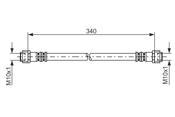 BOSCH Bremsschlauch 1987476118 für Mercedes