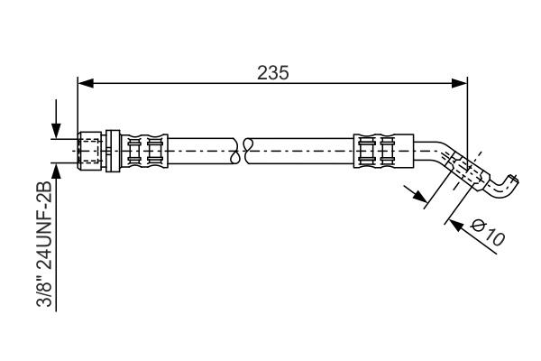 BOSCH Bremsschlauch 1987476207 für TOYOTA