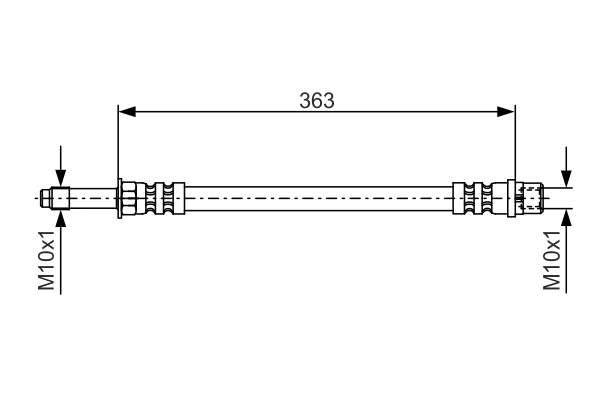 BOSCH Bremsschlauch 1987476295 für Mercedes VW
