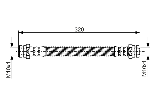 BOSCH Bremsschlauch 1987476501 für MITSUBISHI HYUNDAI