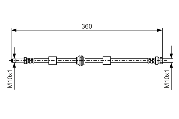 BOSCH Bremsschlauch 1987476713 für Ford VW