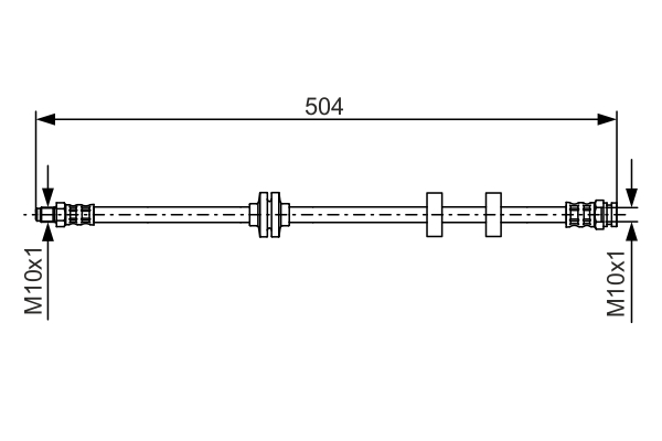 BOSCH Bremsschlauch 1987476879 für Fiat