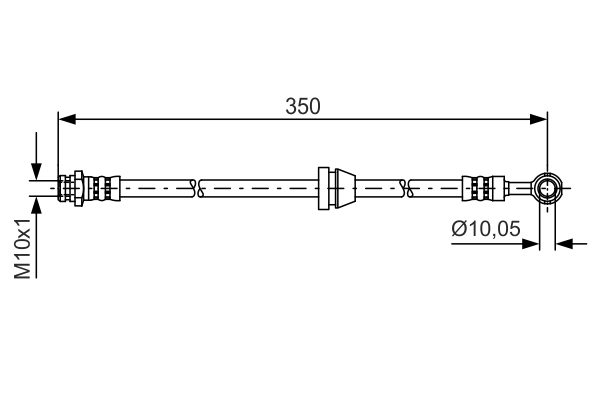BOSCH Bremsschlauch 1987481388 für DAEWOO