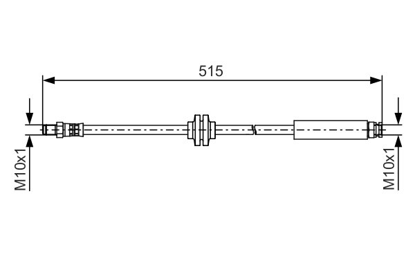 BOSCH Bremsschlauch 1987481483 für Fiat Peugeot