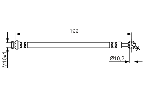 BOSCH Bremsschlauch 1987481698 für NISSAN