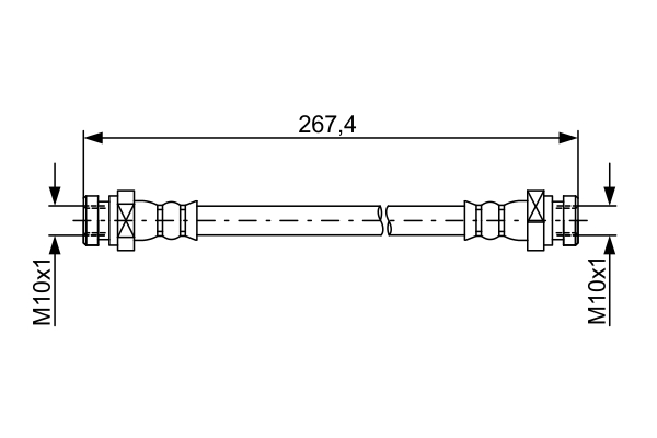 BOSCH Bremsschlauch 1987481873 für HYUNDAI