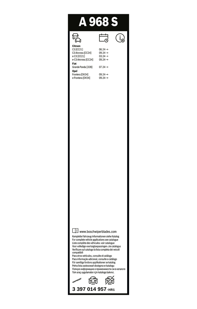 BOSCH Wischblatt 3397014957