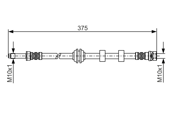 BOSCH Bremsschlauch 1987476626 für Ford