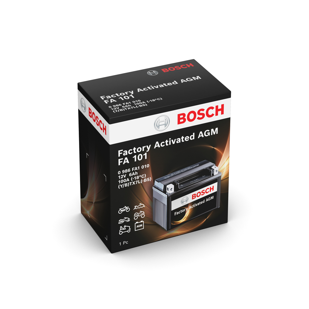 BOSCH Starterbatterie Factory Activated AGM, 12 V, 6 Ah, 100 A 0986fa1010 12V 68Ah 100A