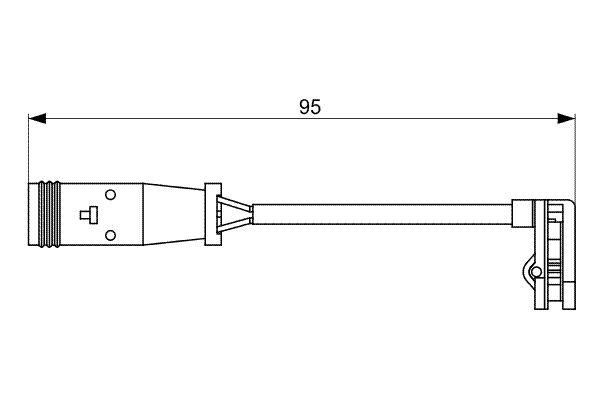 BOSCH Warnkontakt, Bremsbelagverschleiß 1987473036 für Mercedes VW