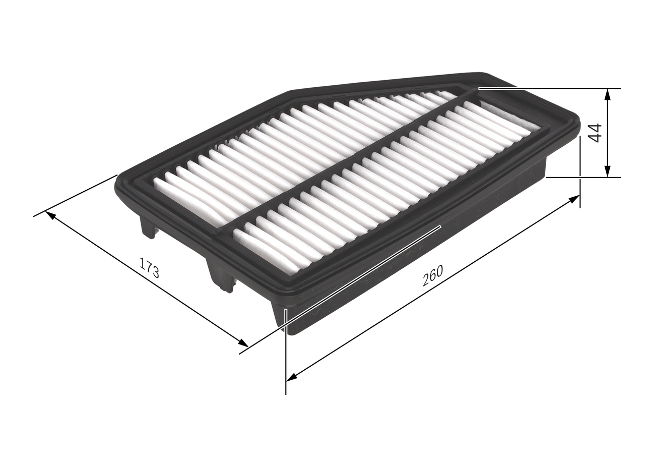 BOSCH Luftfilter f026400295 Filtereinsatz 43,5mm für HONDA IVECO