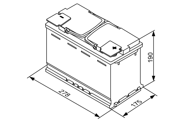 BOSCH Starterbatterie S5A AGM, 12 V, 70 Ah, 760 A 0092s5a080 12V 68Ah 760A für CHEVROLET Opel DAF Ford Mercedes Volvo Citroën SSANGYONG VW Audi