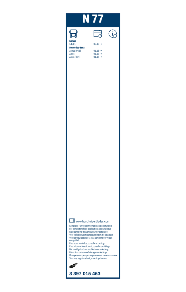 BOSCH Wischblatt 3397015453 für Mercedes