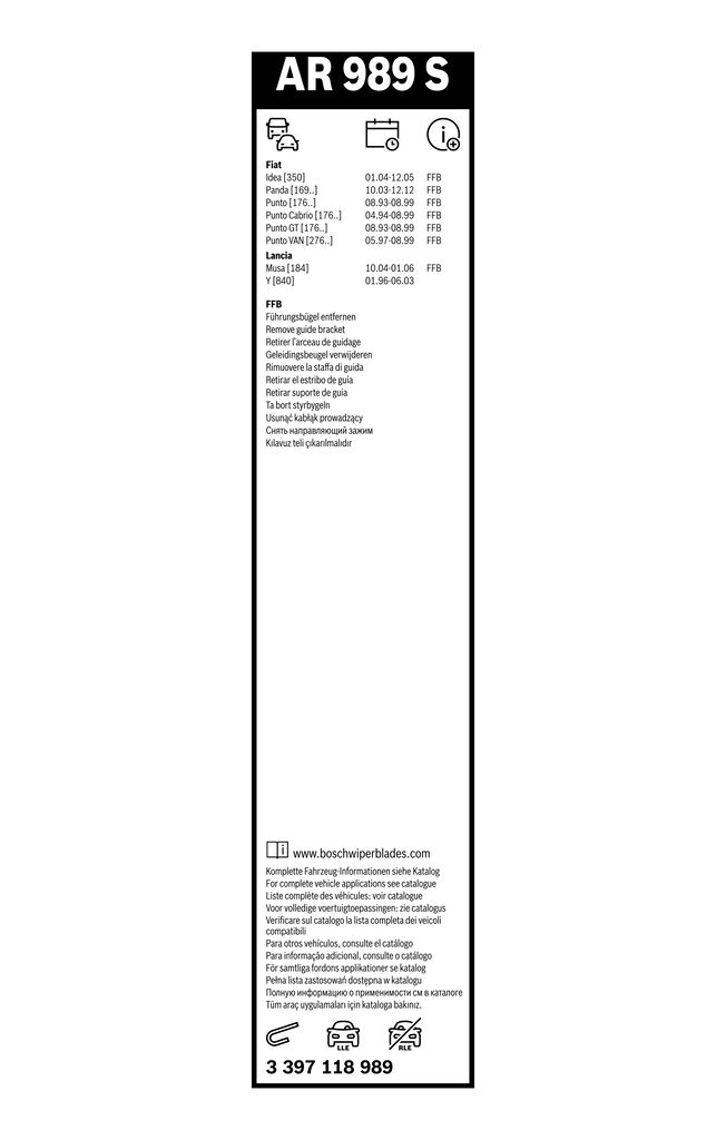 BOSCH Wischblatt Aerotwin Retrofit 3397118989 vorne