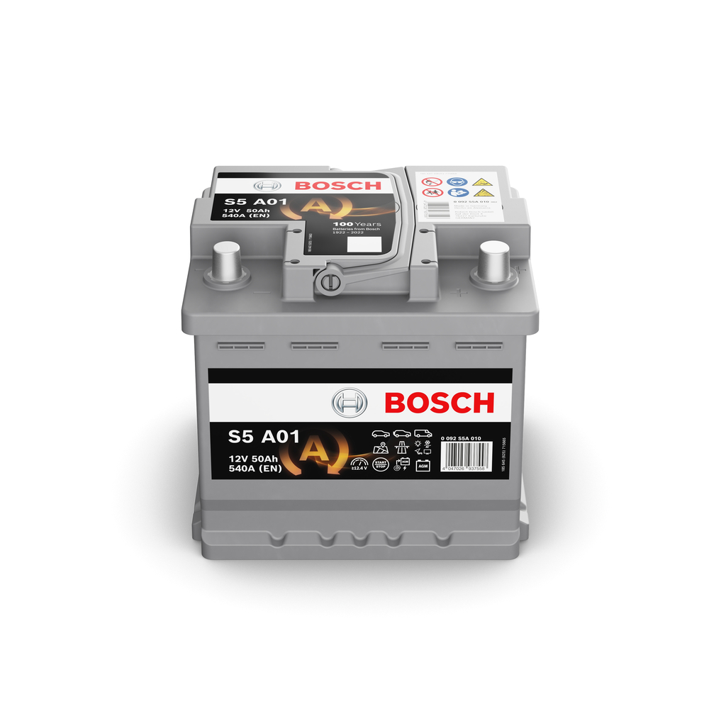 BOSCH Starterbatterie S5A AGM 12 V, 50 Ah, 540 A 0092s5a010 12V 68Ah 540A