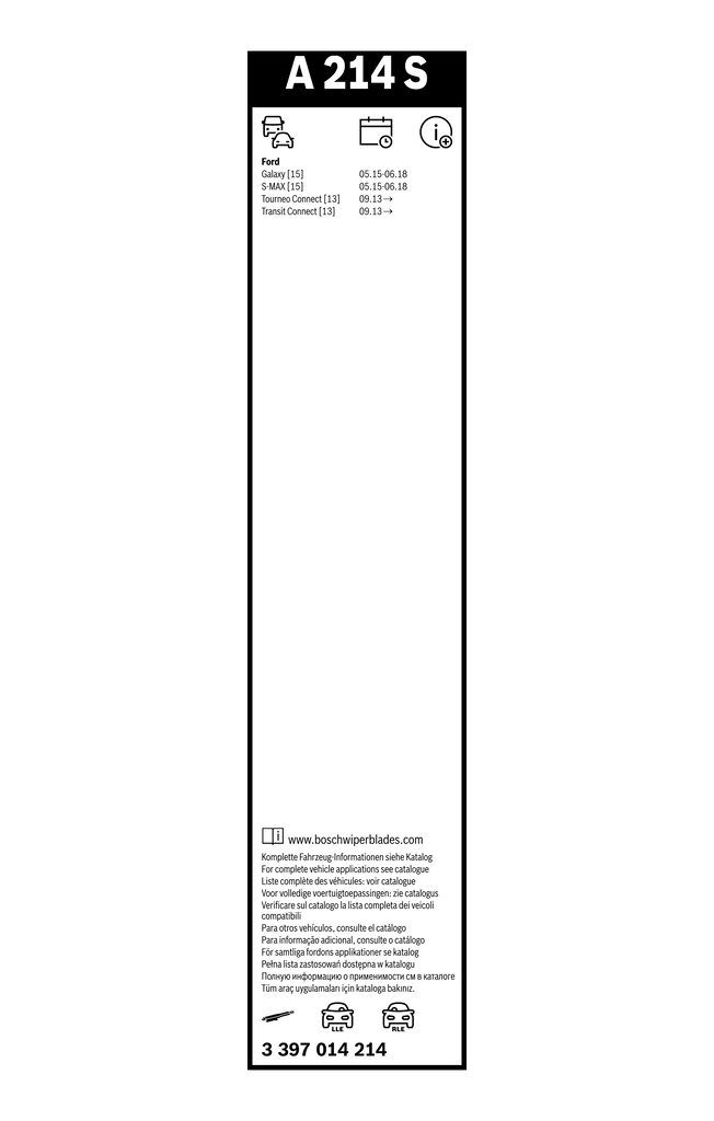 BOSCH Wischblatt Aerotwin 3397014214 für Ford
