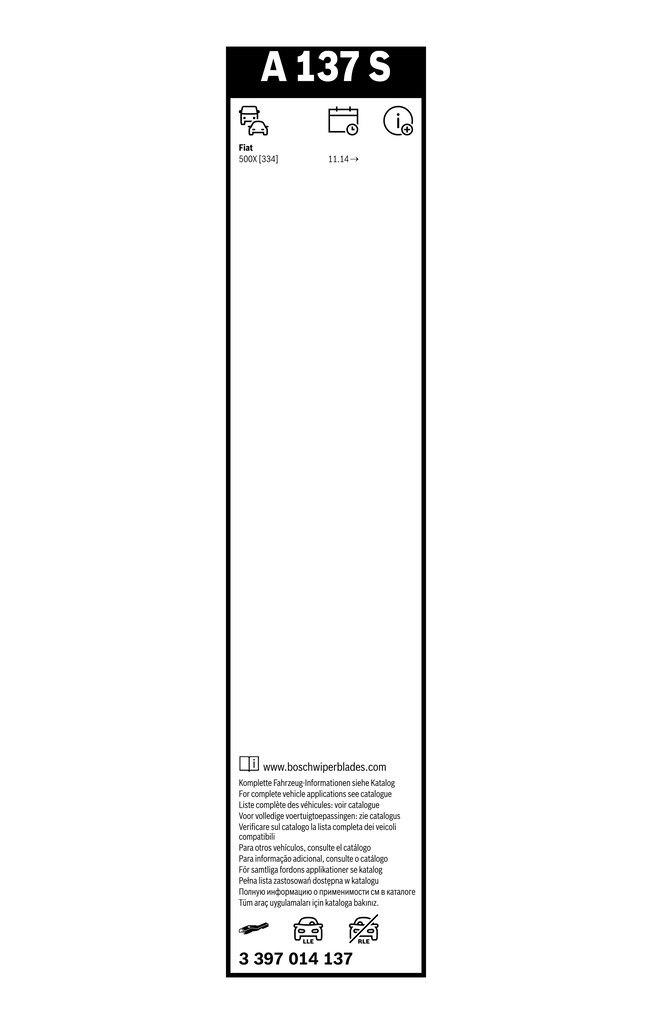 BOSCH Wischblatt Aerotwin 3397014137 für Fiat