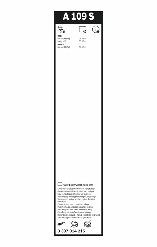 BOSCH Wischblatt Aerotwin 3397014215 für DACIA