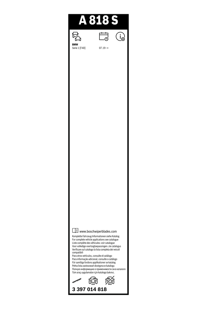 BOSCH Wischblatt Aerotwin 3397014818 für BMW