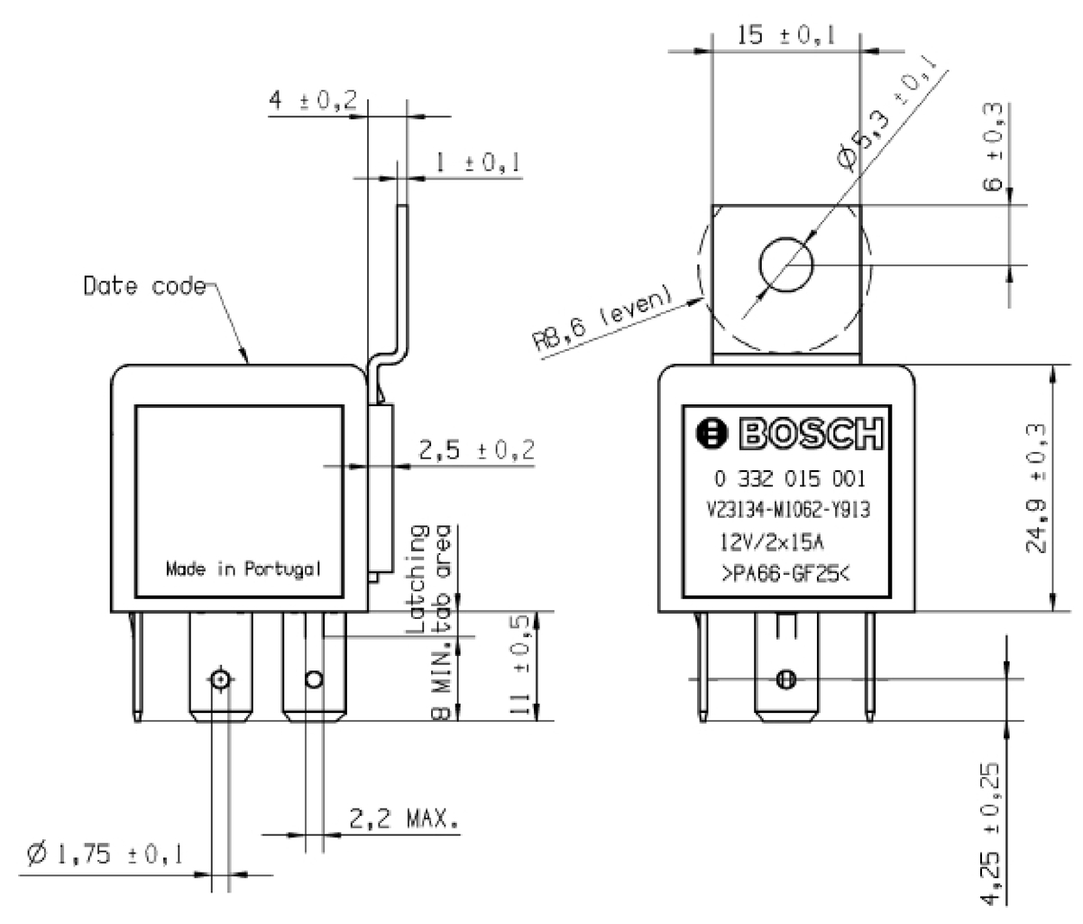BOSCH Multifunktionsrelais 0332015001 für ALFA ROMEO Volvo BMW NSU AUTO UNION Mercedes MAN RENAULT