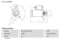 BOSCH Starter, Art.-Nr. 0 986 017 120