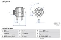 BOSCH Generator, Art.-Nr. 0 986 040 390