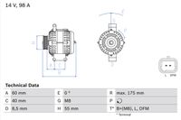 BOSCH Generator, Art.-Nr. 0 986 041 850
