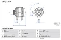 BOSCH Generator, Art.-Nr. 0 986 044 841