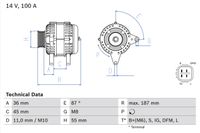 BOSCH Generator, Art.-Nr. 0 986 046 120