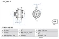 BOSCH Generator, Art.-Nr. 0 986 047 150