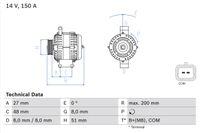 BOSCH Generator, Art.-Nr. 0 986 048 740