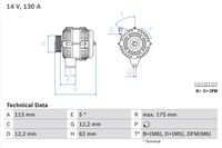 BOSCH Generator, Art.-Nr. 0 986 048 801