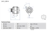 BOSCH Generator, Art.-Nr. 0 986 049 091