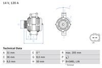 BOSCH Generator, Art.-Nr. 0 986 049 010