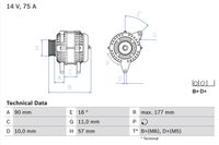 BOSCH Generator, Art.-Nr. 0 986 049 131